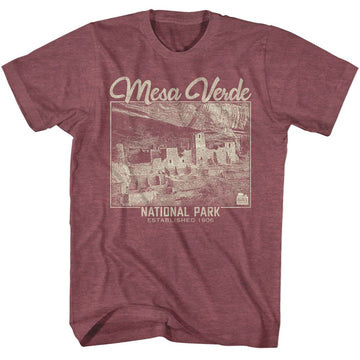 NATIONAL PARKS NPCA MESA VERDE S T-Shirt in Vintage Maroon Heather