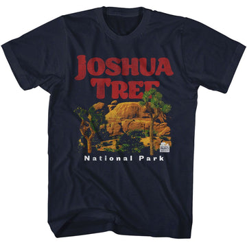 NATIONAL PARKS JOSHUA TREES AND ROCKS S T-Shirt in NAVY