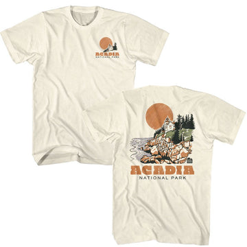 NATIONAL PARKS NPCA ACADIA FRONT AND BACK ***F&B*** S T-Shirt in Natural