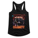 NSYNC CELEBRITY LADIES SLIMFIT RACERBACK S T-Shirt in Black