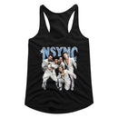 NSYNC STRIKE A POSE LADIES SLIMFIT RACERBACK S T-Shirt in Black