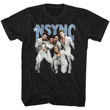 NSYNC STRIKE A POSE S T-Shirt in Black