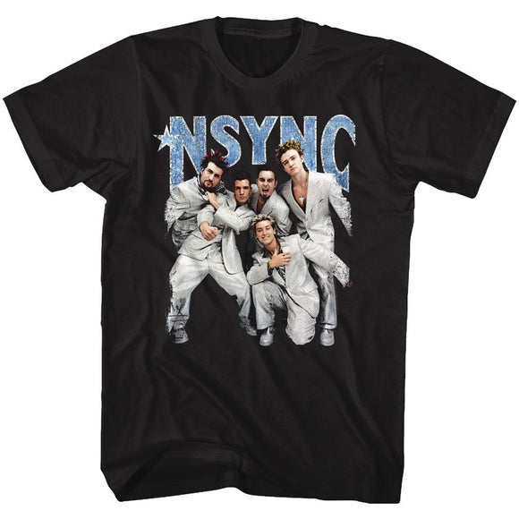 NSYNC STRIKE A POSE S T-Shirt in Black
