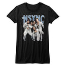 NSYNC STRIKE A POSE LADIES S T-Shirt in Black
