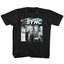 NSYNC BLUE FLAME YOUTH XS 5 6 T-Shirt in Black