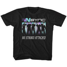 NSYNC BLUE PURPLE YOUTH XS 5 6 T-Shirt in Black
