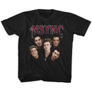 NSYNC GROUP SHOT YOUTH XS 5 6 T-Shirt in Black