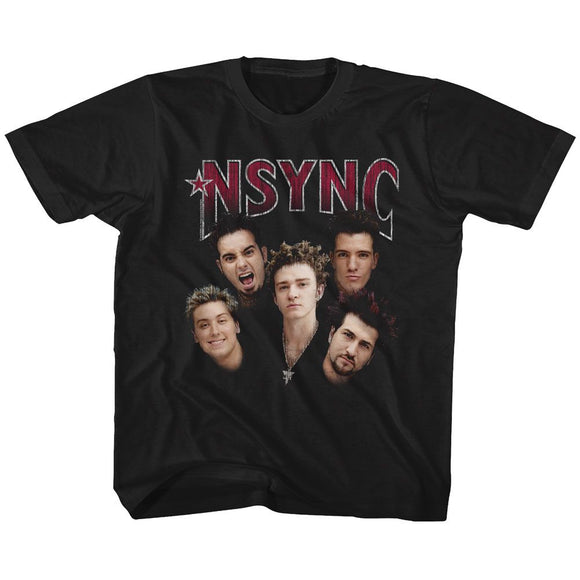 NSYNC GROUP SHOT YOUTH XS 5 6 T-Shirt in Black