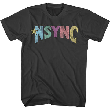 NSYNC MULTI COLOR LOGO S T-Shirt in Smoke