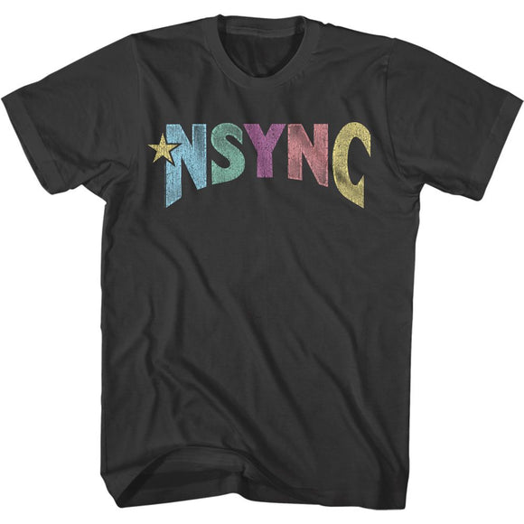 NSYNC MULTI COLOR LOGO S T-Shirt in Smoke