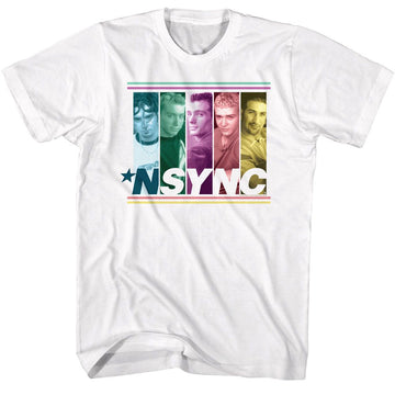 NSYNC MULTICOLORED BOXES S T-Shirt in White