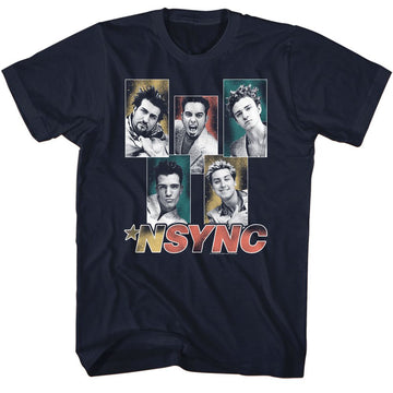 NSYNC SPARKLY BOXES S T-Shirt in NAVY