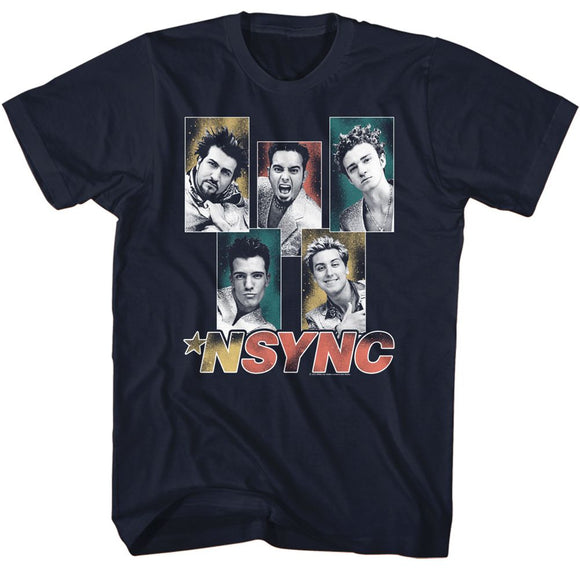 NSYNC SPARKLY BOXES S T-Shirt in NAVY