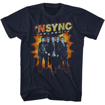 NSYNC CELEBRITY EXPLOSION S T-Shirt in NAVY