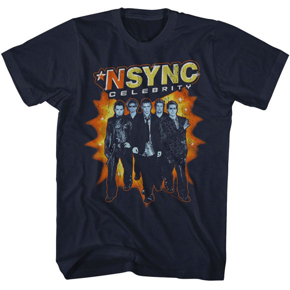 NSYNC CELEBRITY EXPLOSION S T-Shirt in NAVY