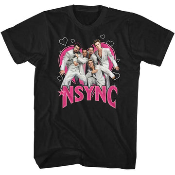 NSYNC HEARTTHROB S T-Shirt in Black