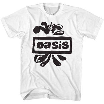 OASIS SPLATTER LOGO S T-Shirt in White