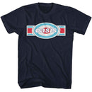 OASIS TRI COLOR LOGO CHEST S T-Shirt in NAVY