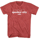 OLDSCHOOL SPEAKER CITY S T-Shirt in RED Heather