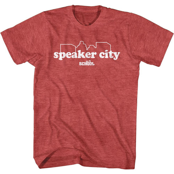 OLDSCHOOL SPEAKER CITY S T-Shirt in RED Heather