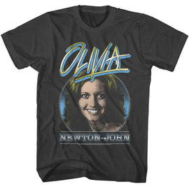 OLIVIA NEWTON JOHN OLN PORTRAIT S T-Shirt in Smoke