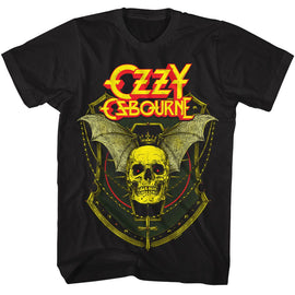 OZZY OSBOURNE OZZY CROWNED SKULL WINGED S T-Shirt in Black