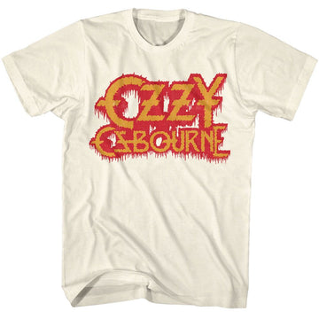 OZZY OSBOURNE OZZY BLEEDING LOGO S T-Shirt in Natural