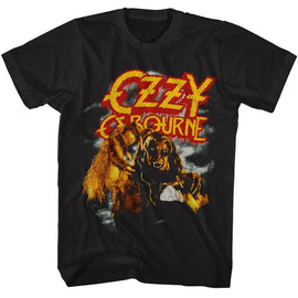OZZY OSBOURNE OZZY BARK AT THE MOON BATM S T-Shirt in Black