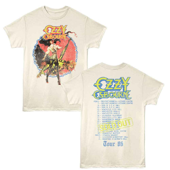 OZZY OSBOURNE OZZY TOUR 86 ***F&B*** S T-Shirt in Natural