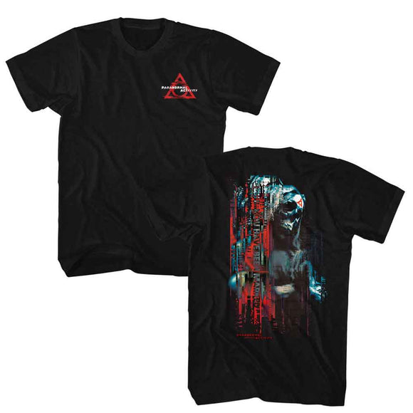 PARANORMAL ACTIVITY GLITCHY ***F&B*** S T-Shirt in Black