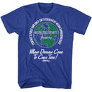 PARKS AND RECREATION DREAMS COME 2 COME TRUE S T-Shirt in Royal