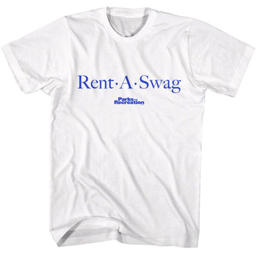 PARKS AND RECREATION RENT A SWAG S T-Shirt in White