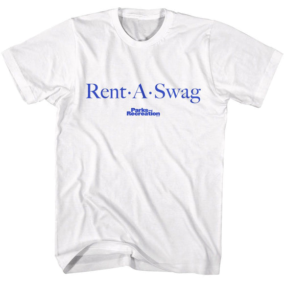 PARKS AND RECREATION RENT A SWAG S T-Shirt in White