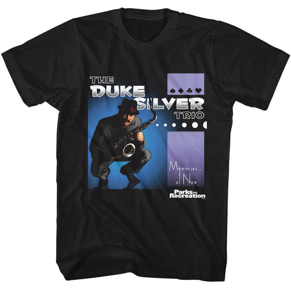 PARKS AND RECREATION MEMORIES OF NOW S T-Shirt in Black