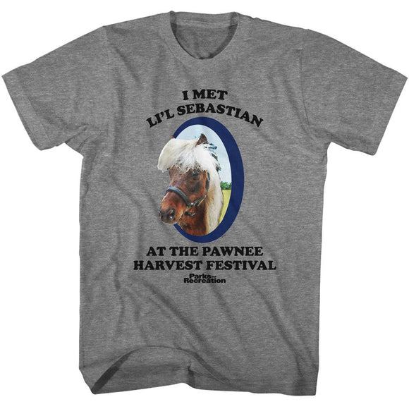 PARKS AND RECREATION MET LIL SEBASTIAN S T-Shirt in Graphite Heather