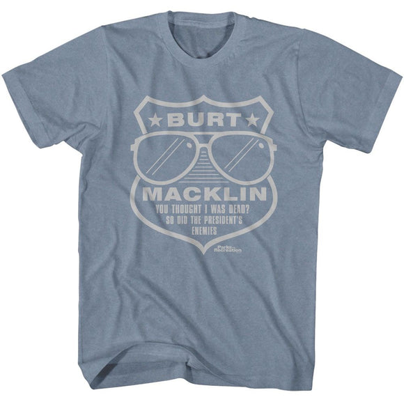 PARKS AND RECREATION SPECIAL AGENT BADGE S T-Shirt in Indigo Heather