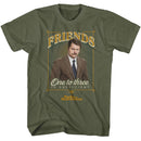 PARKS AND RECREATION ONE TO THREE IS SUFFICIENT S T-Shirt in Military Green