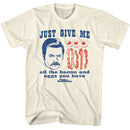 PARKS AND RECREATION ALL THE BACON AND EGGS S T-Shirt in Natural