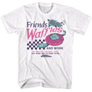 PARKS AND RECREATION FRIENDS WAFFLES WORK S T-Shirt in White