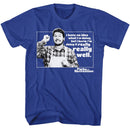 PARKS AND RECREATION NO IDEA WHAT IM DOING S T-Shirt in Royal