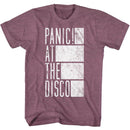 PANIC AT THE DISCO BOX S T-Shirt in Vintage Maroon Heather