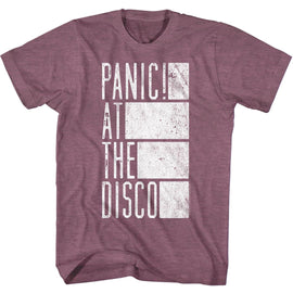 PANIC AT THE DISCO BOX S T-Shirt in Vintage Maroon Heather
