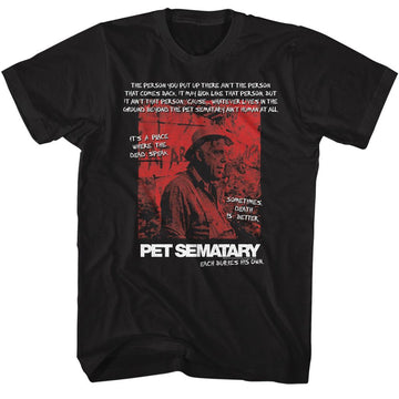 PET SEMATARY JUD QUOTES S T-Shirt in Black
