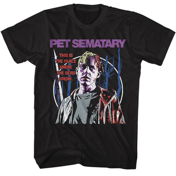 PET SEMATARY THIS IS THE PLACE S T-Shirt in Black