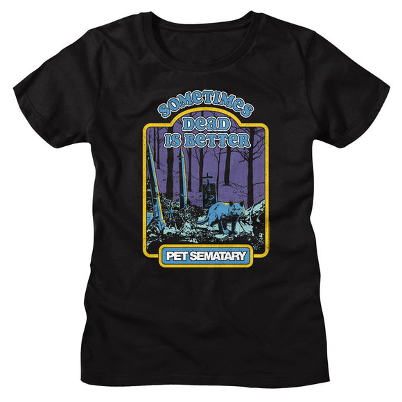 PET SEMATARY STORYBOOK SEMATARY LADIES S T-Shirt in Black