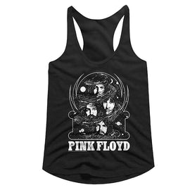 PINK FLOYD FULL OF STARS LADIES SLIMFIT RACERBACK S T-Shirt in Black