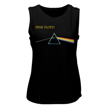 PINK FLOYD DOTM SIMPLE LADIES MUSCLE TANK S T-Shirt in Black