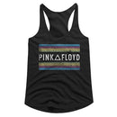 PINK FLOYD RAINBOWS LADIES SLIMFIT RACERBACK S T-Shirt in Black