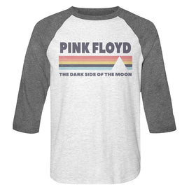 PINK FLOYD DSOTM 3/4 SLEEVE S T-Shirt in White Heather/premium Heather