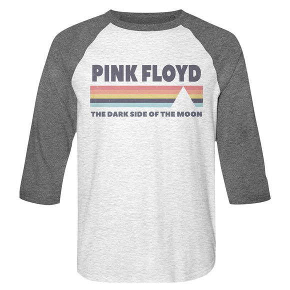 PINK FLOYD DSOTM 3/4 SLEEVE S T-Shirt in White Heather/premium Heather